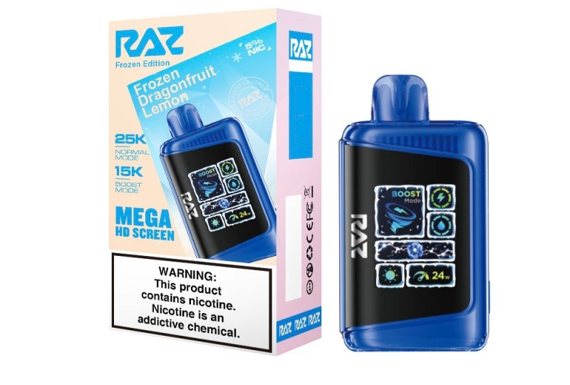 Raz LTX Mega HD Screen Zero Nicotine Disposable Vape - 25,000 Puffs