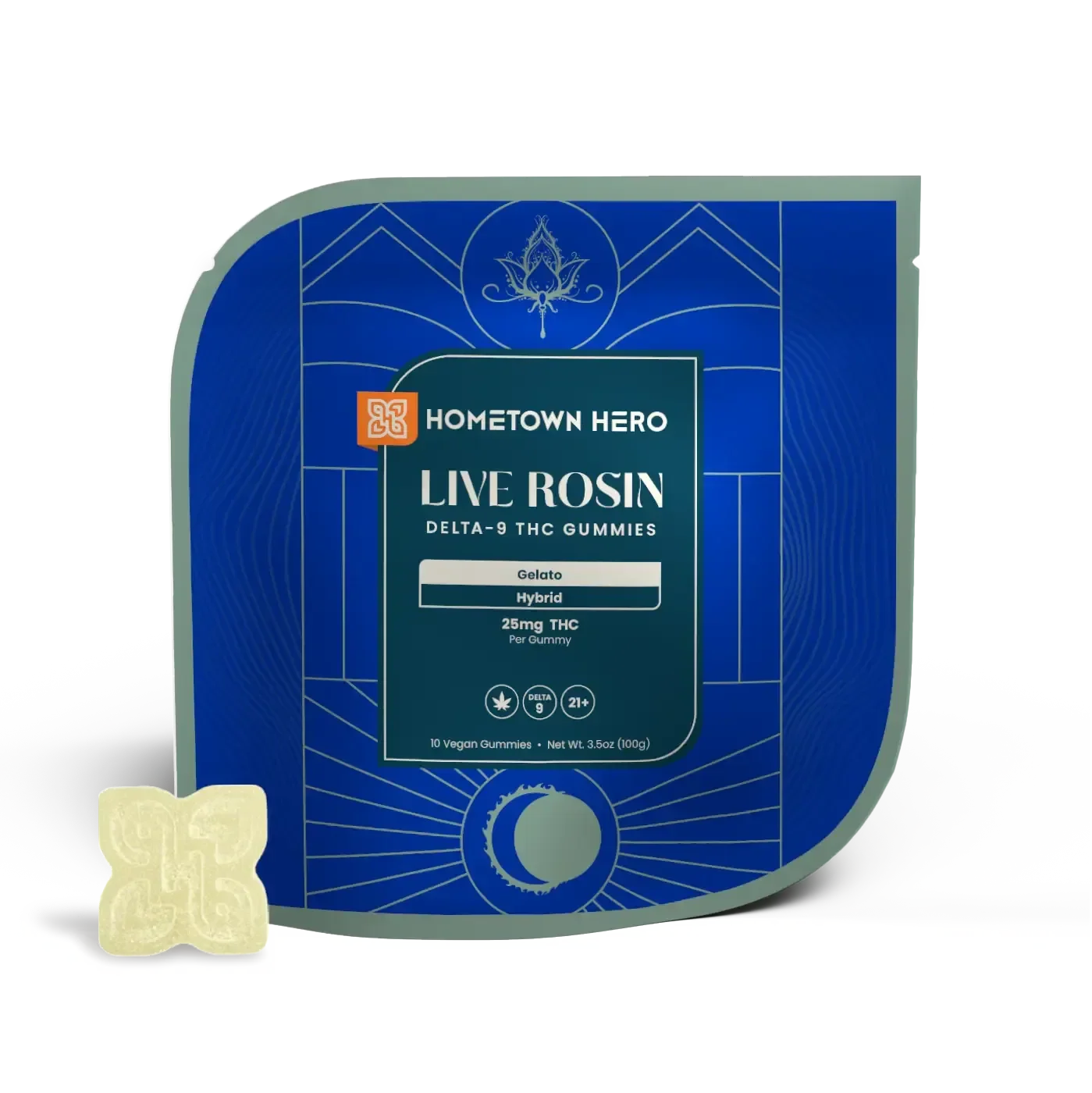 Hometown Hero Delta-9 Live Rosin Gummies - 250mg