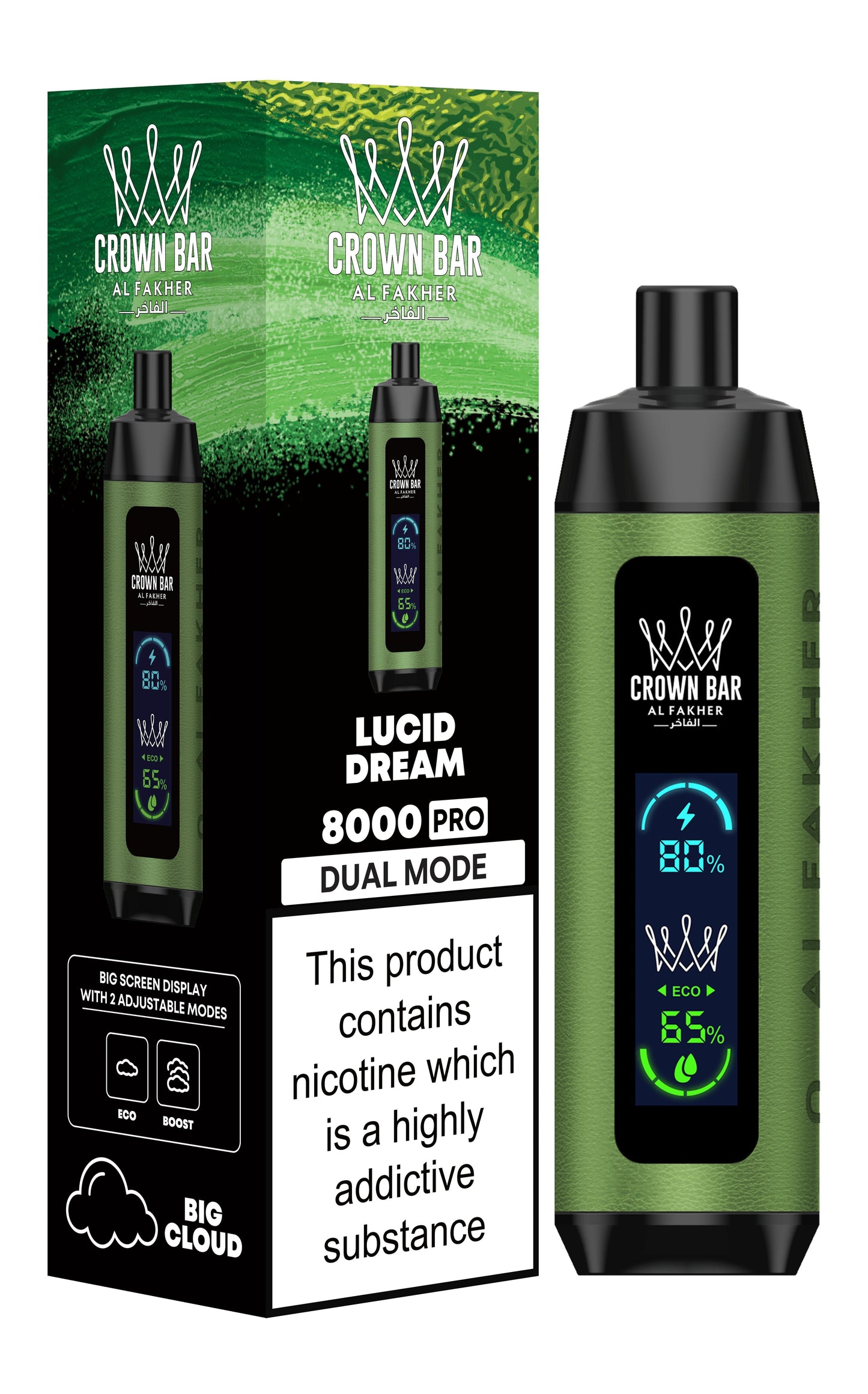 Al Fakher Crown Bar Pro Disposable Vape - 8,000 Puffs