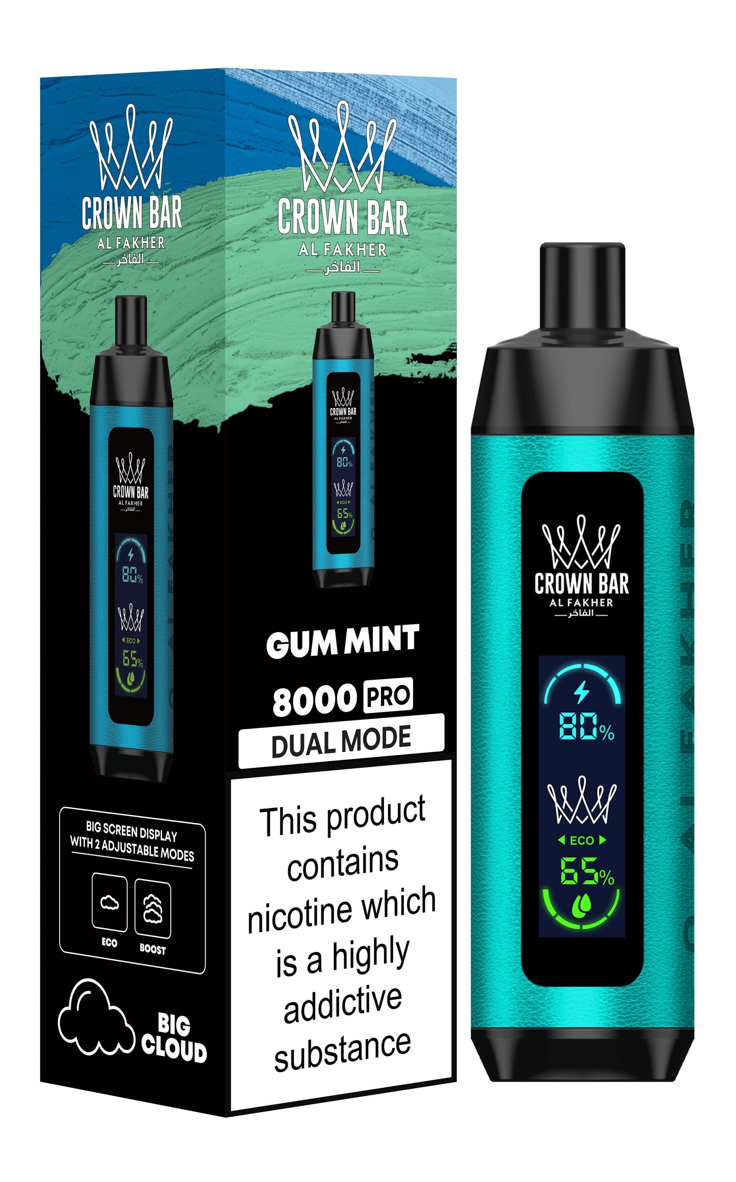 Al Fakher Crown Bar Pro Disposable Vape - 8,000 Puffs