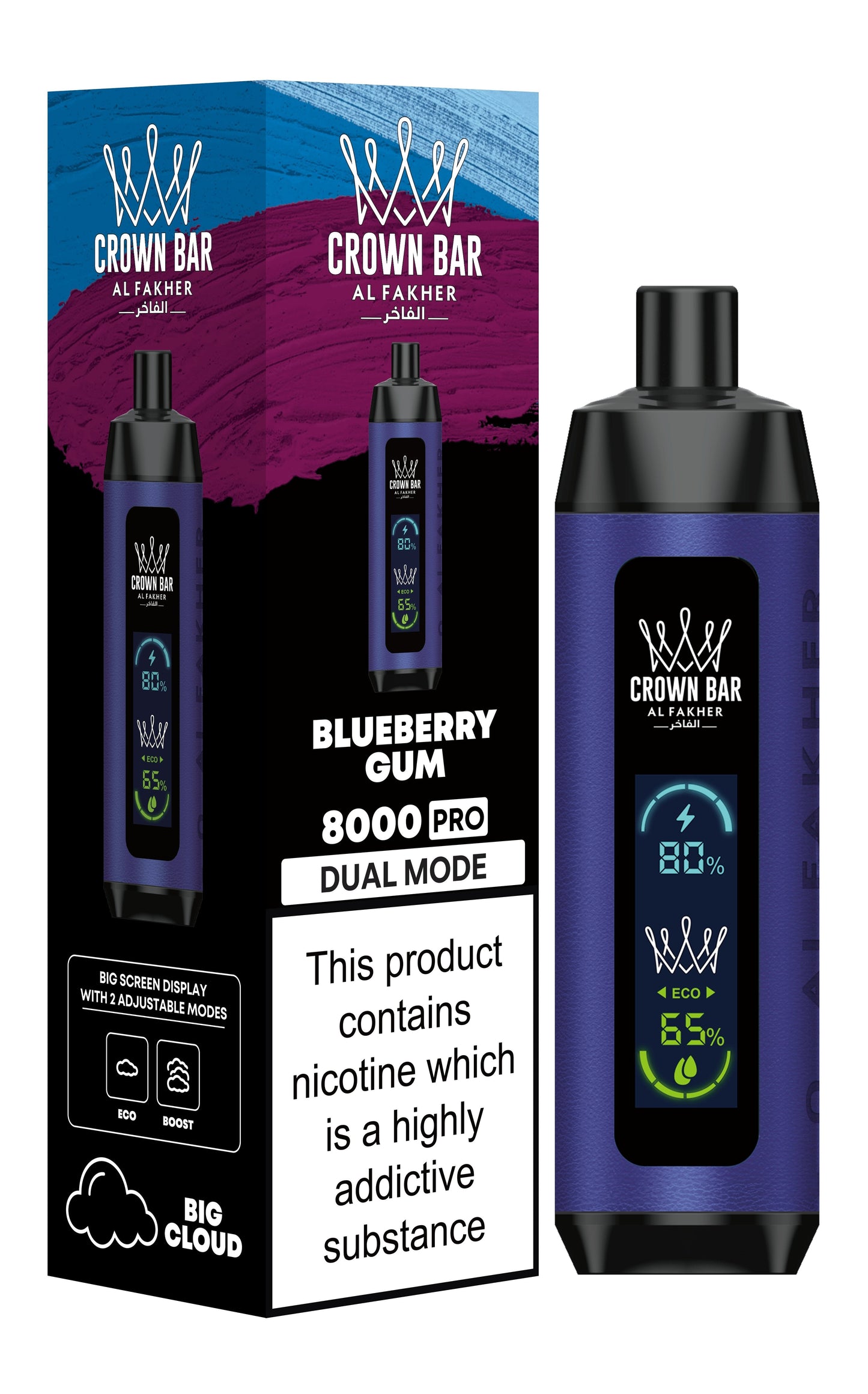 Al Fakher Crown Bar Pro Disposable Vape - 8,000 Puffs