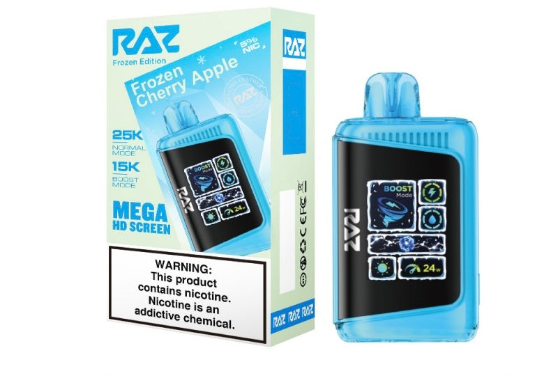 Raz LTX Mega HD Screen Zero Nicotine Disposable Vape - 25,000 Puffs