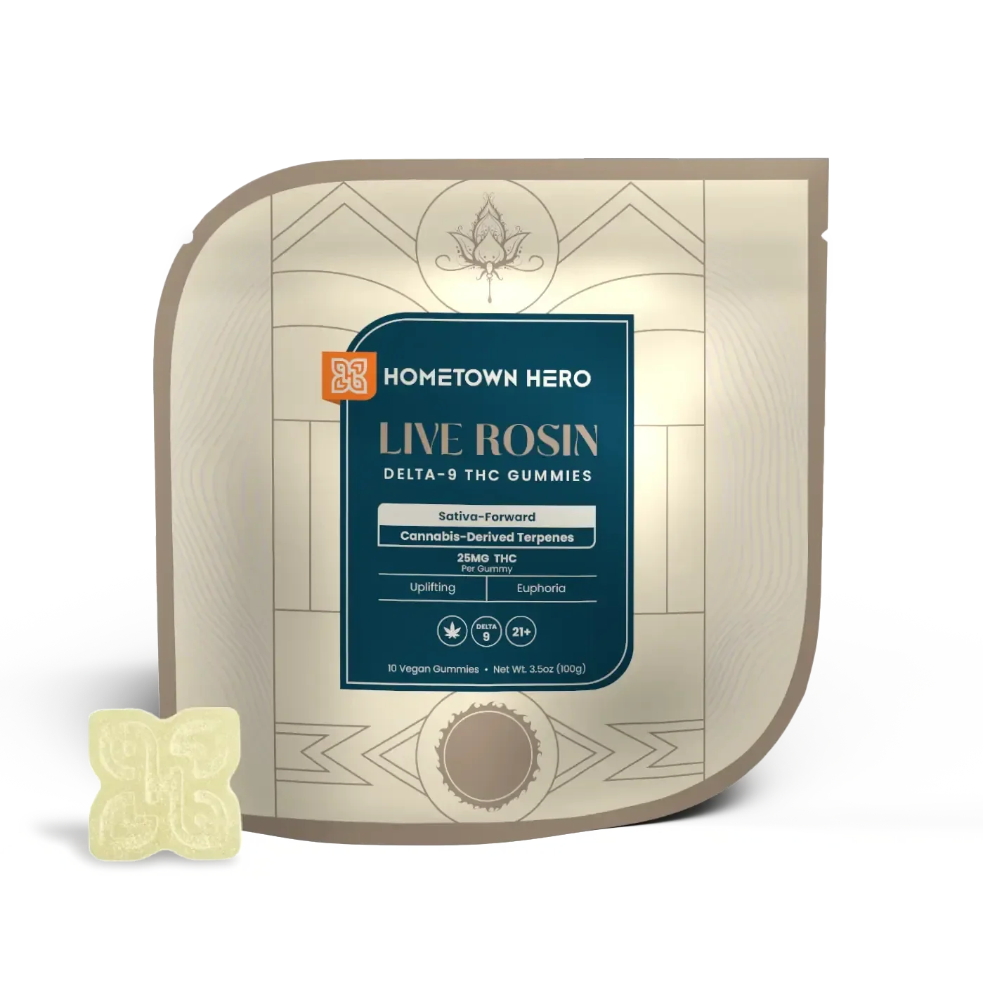 Hometown Hero Delta-9 Live Rosin Gummies - 250mg