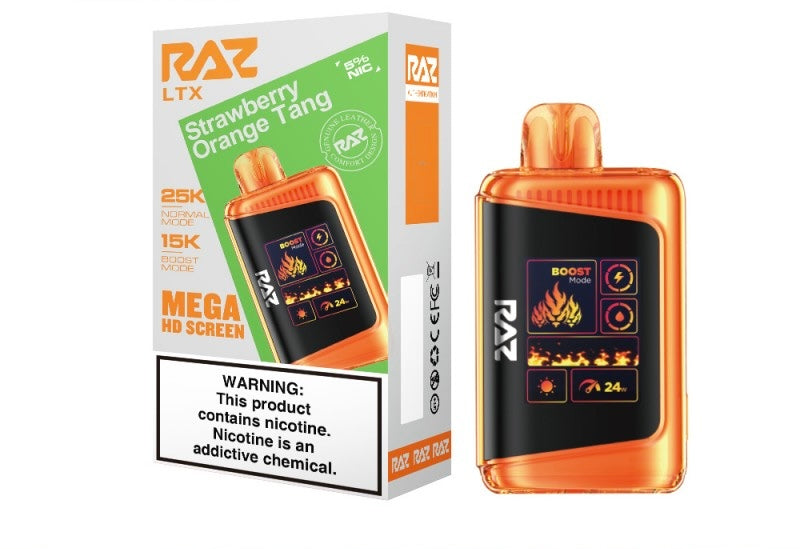 Raz LTX Mega HD Screen Zero Nicotine Disposable Vape - 25,000 Puffs