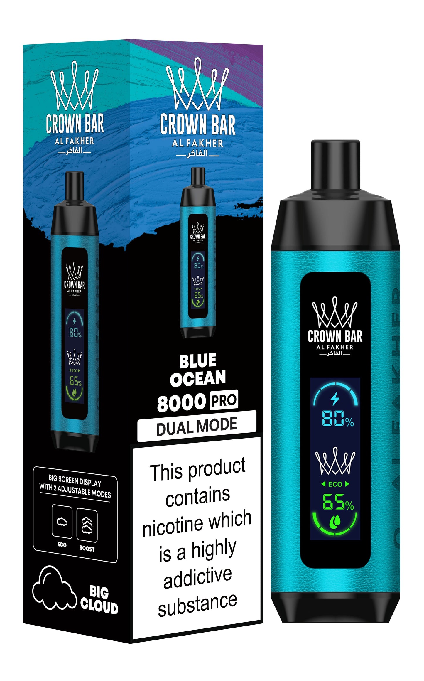 Al Fakher Crown Bar Pro Disposable Vape - 8,000 Puffs