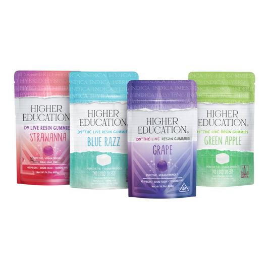Higher Education D9 THC Live Resin Gummies