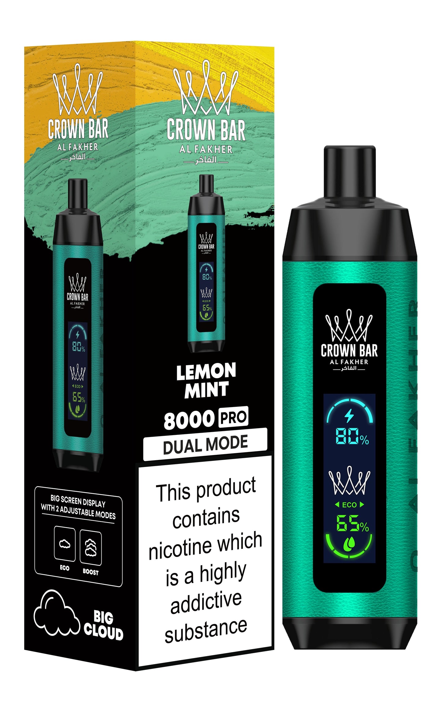 Al Fakher Crown Bar Pro Disposable Vape - 8,000 Puffs