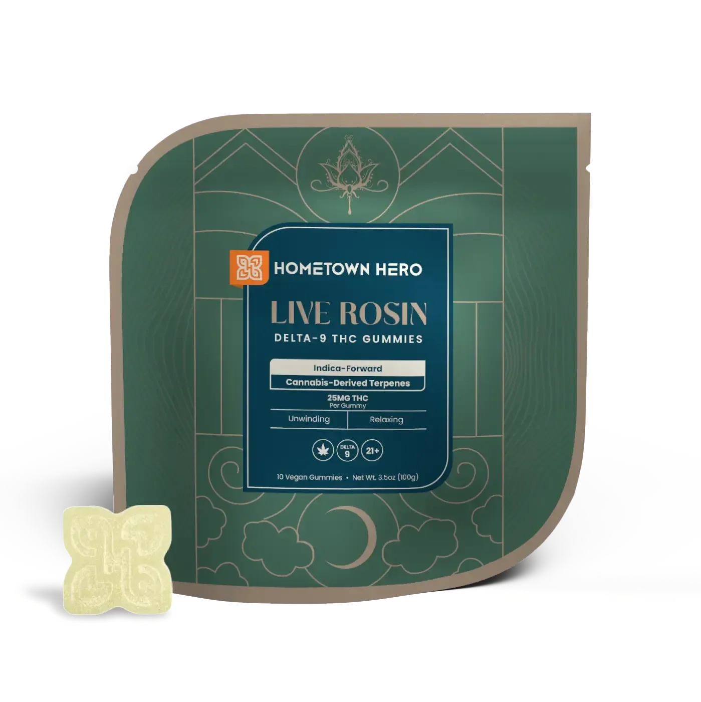 Hometown Hero Delta-9 Live Rosin Gummies - 250mg