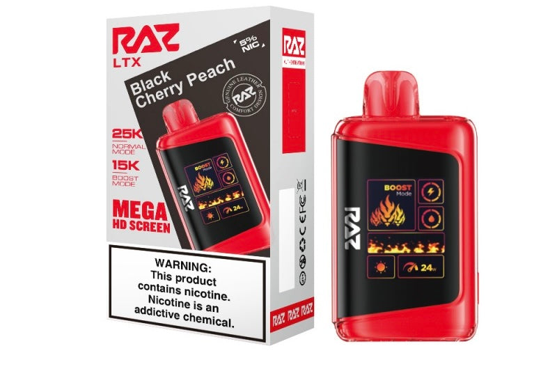 Raz LTX Mega HD Screen Zero Nicotine Disposable Vape - 25,000 Puffs