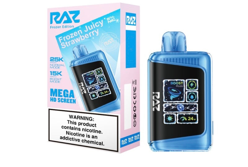 Raz LTX Mega HD Screen Zero Nicotine Disposable Vape - 25,000 Puffs