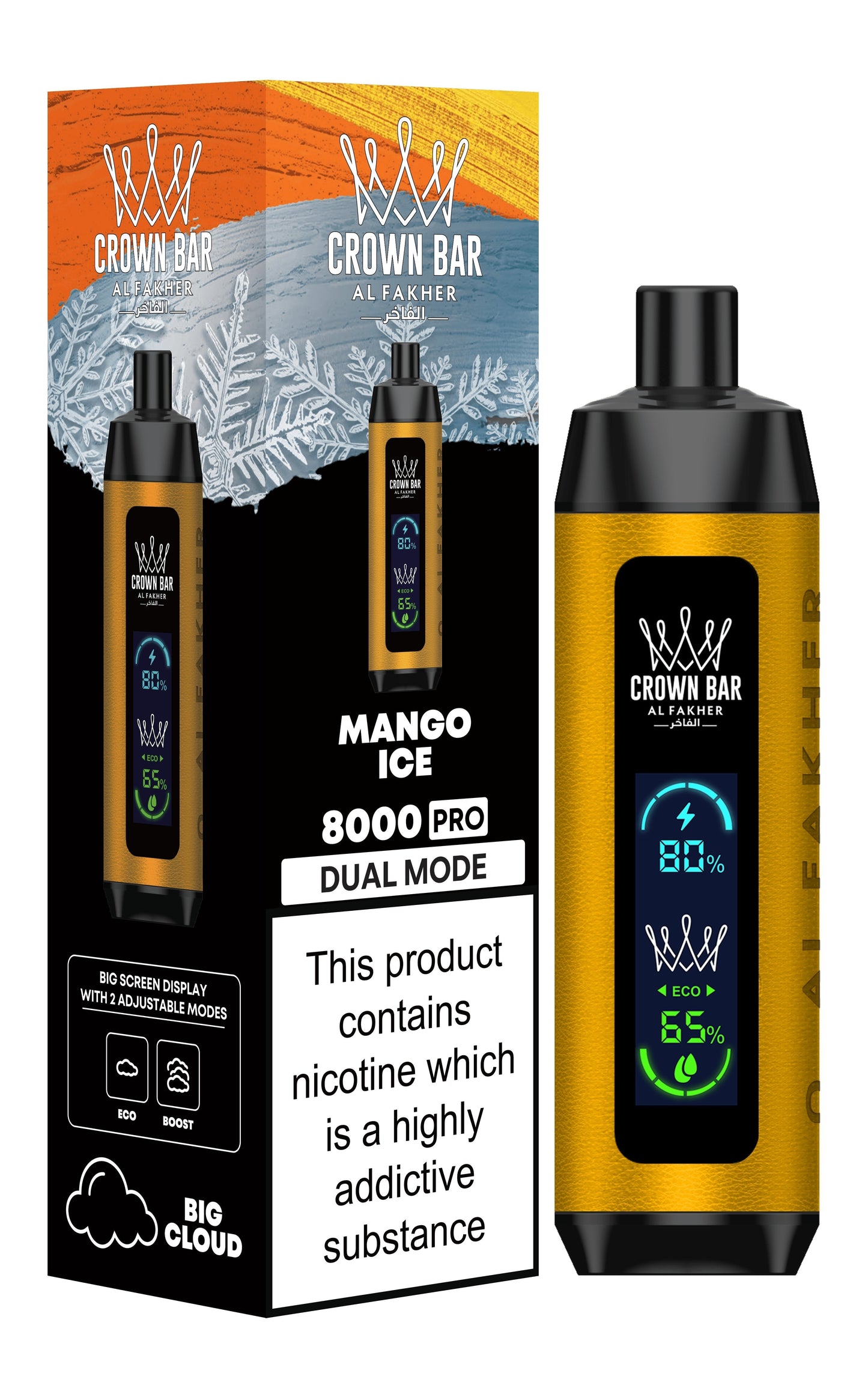 Al Fakher Crown Bar Pro Disposable Vape - 8,000 Puffs