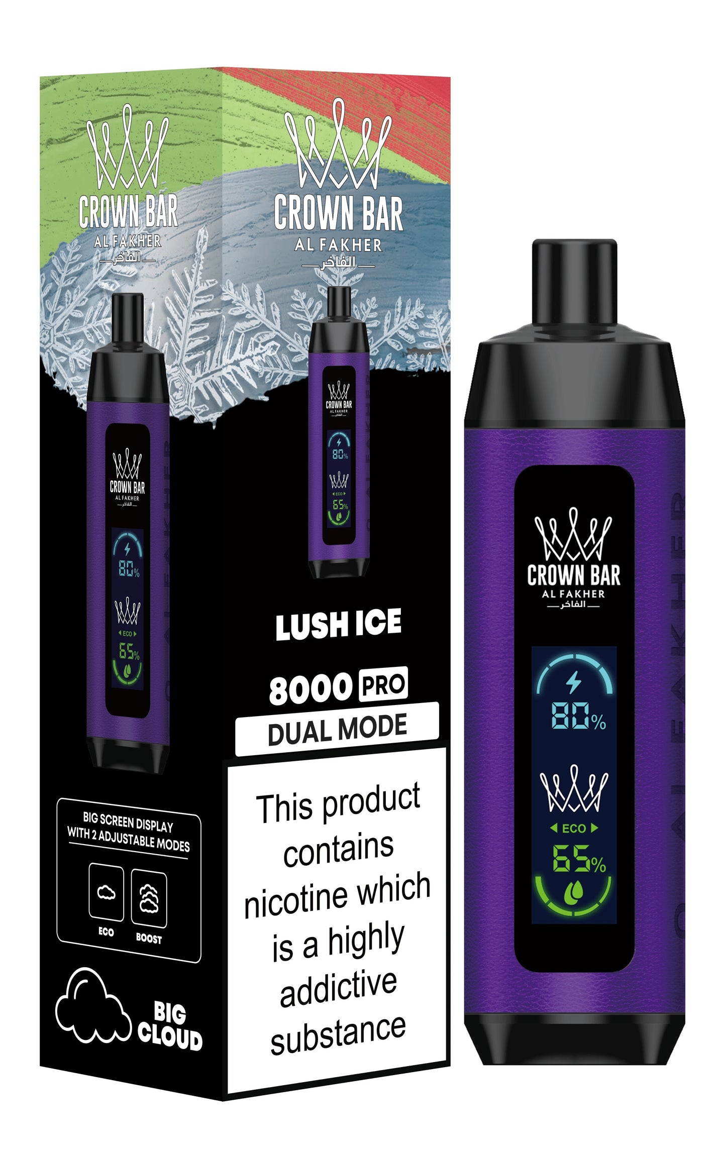 Al Fakher Crown Bar Pro Disposable Vape - 8,000 Puffs