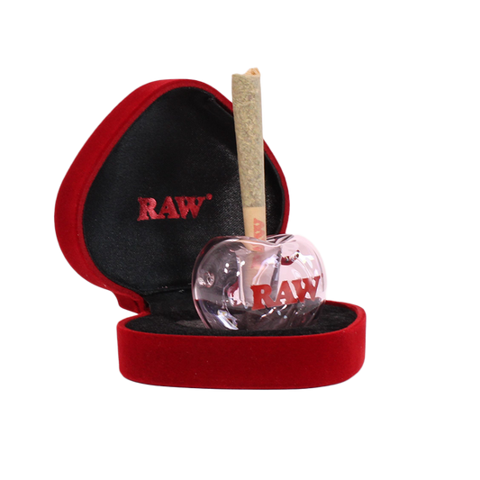 RAW Rose Heart Glass Heart Cone Holder