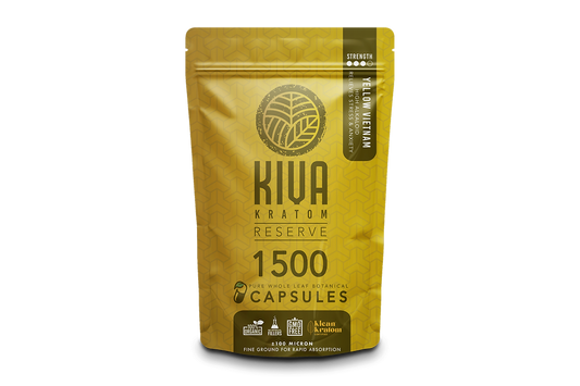 KIVA Kratom Reserve Pure Whole Leaf Botanical Capsules