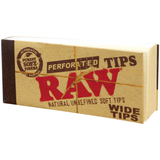 RAW Perforated Natural Unrefined Soft Wide Tips