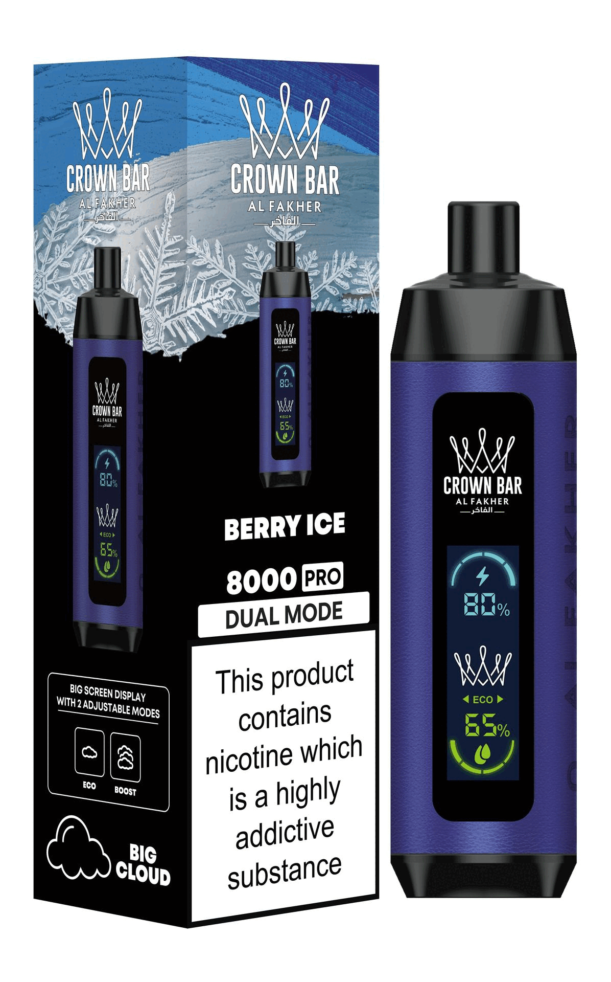Al Fakher Crown Bar Pro Disposable Vape - 8,000 Puffs